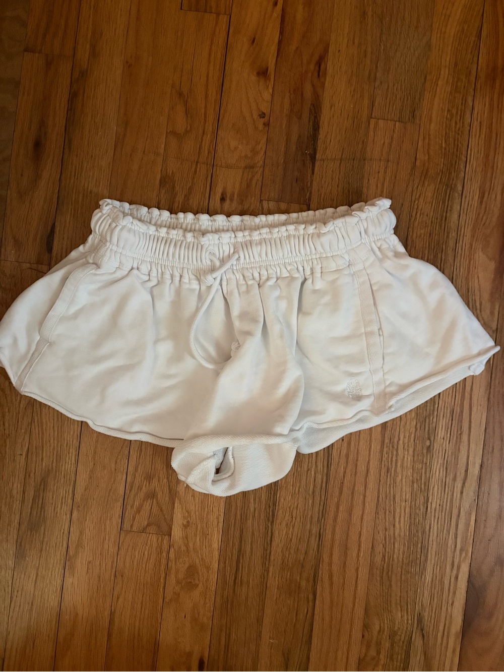 FP Movement by Free People White Elastic Waist Sweat Shorts